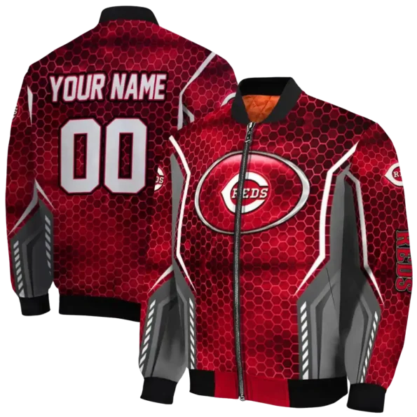 personalized cincinnati reds power plate red bomber jacket fashion forward