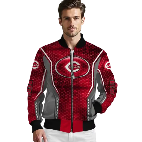 personalized cincinnati reds power plate red bomber jacket high quality