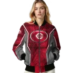 personalized cincinnati reds power plate red bomber jacket best selling