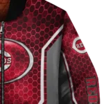 personalized cincinnati reds power plate red bomber jacket best selling