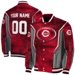 personalized cincinnati reds power plate red varsity jacket best selling
