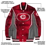 personalized cincinnati reds power plate red varsity jacket best selling