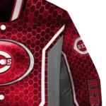 personalized cincinnati reds power plate red varsity jacket best selling