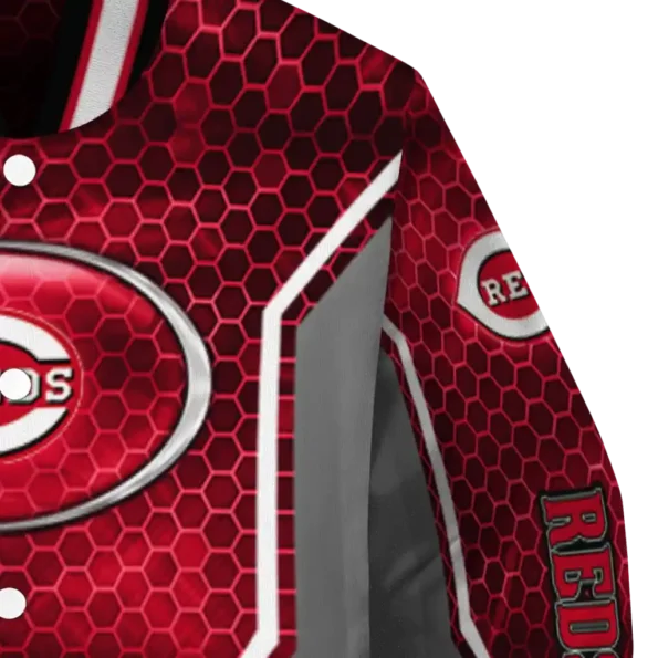personalized cincinnati reds power plate red varsity jacket premium grade