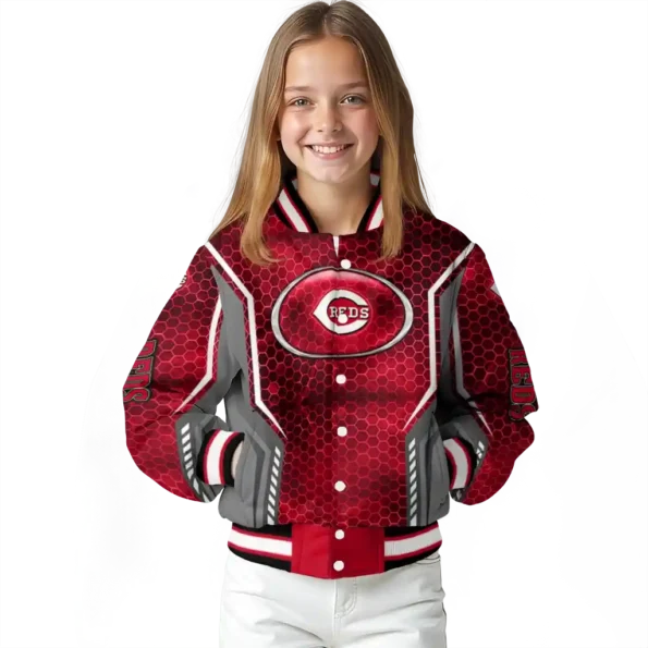 personalized cincinnati reds power plate red varsity jacket top rated