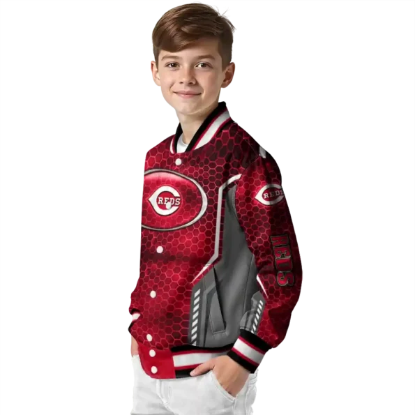 personalized cincinnati reds power plate red varsity jacket trendy