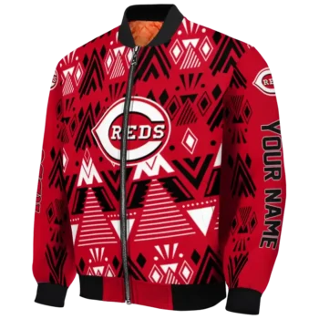 personalized cincinnati reds pyramid shapes red bomber jacket best selling