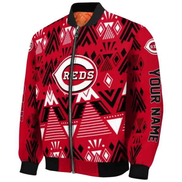 personalized cincinnati reds pyramid shapes red bomber jacket best selling