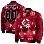 personalized cincinnati reds pyramid shapes red bomber jacket best selling