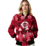 personalized cincinnati reds pyramid shapes red bomber jacket best selling