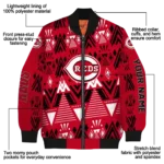 personalized cincinnati reds pyramid shapes red bomber jacket best selling