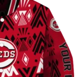 personalized cincinnati reds pyramid shapes red varsity jacket best selling