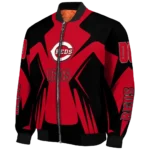 personalized cincinnati reds spider mark red black crocs bomber jacket best selling