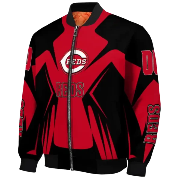 personalized cincinnati reds spider mark red black crocs bomber jacket best selling