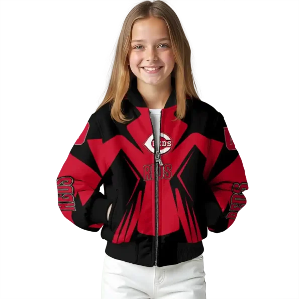 personalized cincinnati reds spider mark red black crocs bomber jacket top rated