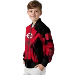 personalized cincinnati reds spider mark red black crocs bomber jacket best selling