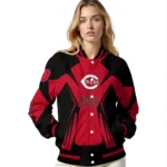 personalized cincinnati reds spider mark red black crocs varsity jacket best selling