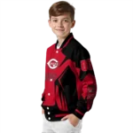 personalized cincinnati reds spider mark red black crocs varsity jacket best selling