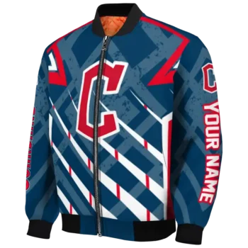 personalized cleveland guardians chevron angles navy blue bomber jacket best selling