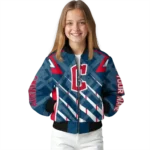 personalized cleveland guardians chevron angles navy blue bomber jacket best selling