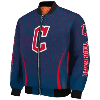 personalized cleveland guardians chevron arrow navy blue bomber jacket best selling