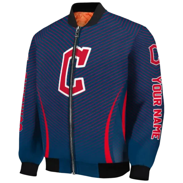 personalized cleveland guardians chevron arrow navy blue bomber jacket best selling