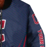 personalized cleveland guardians chevron arrow navy blue bomber jacket best selling