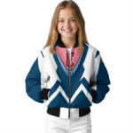 personalized cleveland guardians v stripes navy blue white bomber jacket best selling
