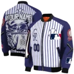 personalized colorado rockies eagle baseball blue white bomber jacket best selling