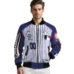 personalized colorado rockies eagle baseball blue white bomber jacket best selling