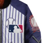 personalized colorado rockies eagle baseball blue white bomber jacket best selling
