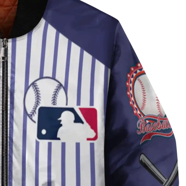 personalized colorado rockies eagle baseball blue white bomber jacket premium grade