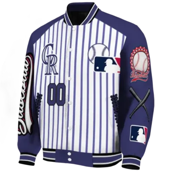 personalized colorado rockies eagle baseball blue white varsity jacket best selling