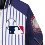 personalized colorado rockies eagle baseball blue white varsity jacket best selling