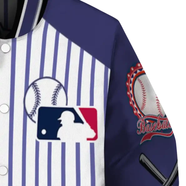 personalized colorado rockies eagle baseball blue white varsity jacket premium grade
