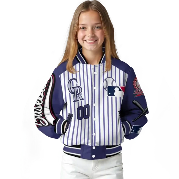 personalized colorado rockies eagle baseball blue white varsity jacket top rated