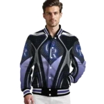 personalized colorado rockies mesh chest black crocs black varsity jacket best selling