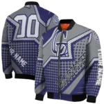 personalized colorado rockies star burst blue bomber jacket best selling