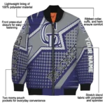 personalized colorado rockies star burst blue bomber jacket best selling