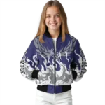 personalized colorado rockies winged blaze blue white bomber jacket best selling
