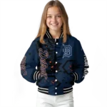personalized detroit tigers hexagon cluster navy black varsity jacket best selling