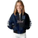 personalized detroit tigers hexagon mesh navy black bomber jacket best selling