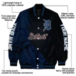 personalized detroit tigers hexagon mesh navy black varsity jacket best selling