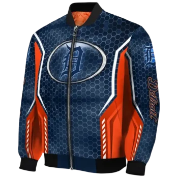 personalized detroit tigers power plate navy bomber jacket best selling