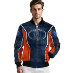 personalized detroit tigers power plate navy bomber jacket best selling