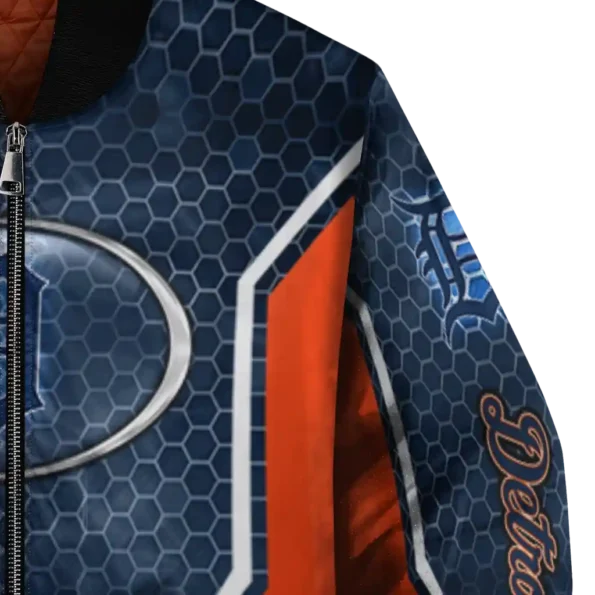 personalized detroit tigers power plate navy bomber jacket premium grade