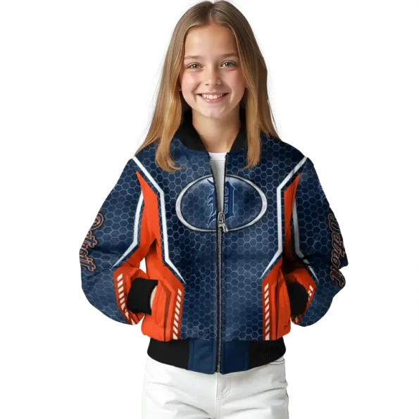 personalized detroit tigers power plate navy bomber jacket top rated