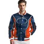 personalized detroit tigers power plate navy varsity jacket best selling