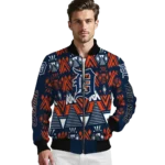 personalized detroit tigers pyramid shapes navy bomber jacket best selling