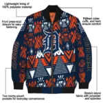personalized detroit tigers pyramid shapes navy bomber jacket best selling